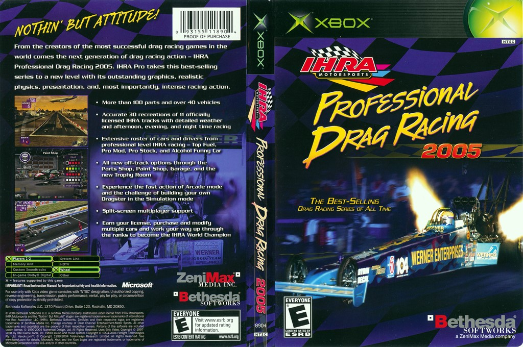 IHRA Professional Drag Racing 2005 — box-texture (US)