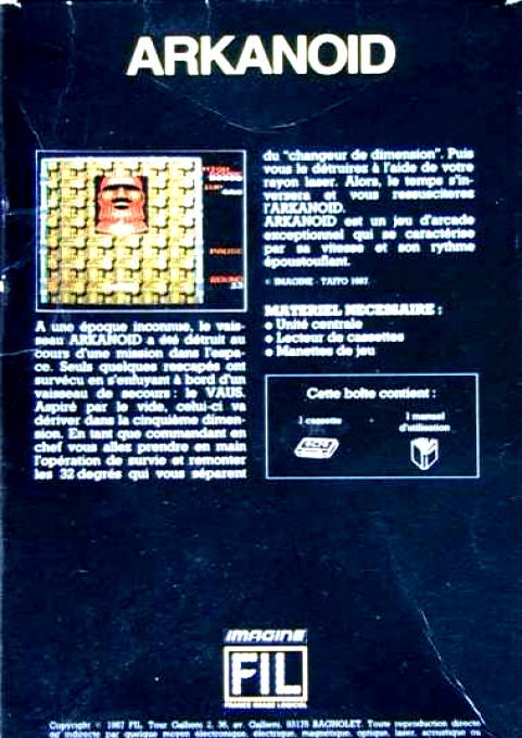 Arkanoid — box-2D-back (FR)