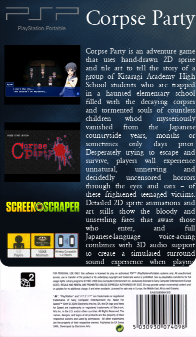 Corpse Party — box-2D-back (SS)