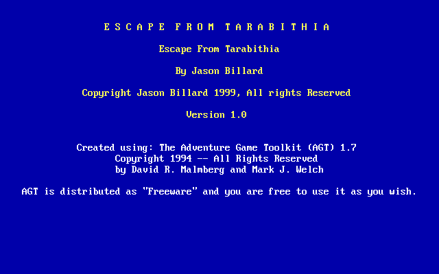 Escape From Tarabithia box art