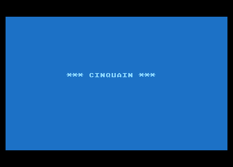 Cinquain — sstitle (WOR)