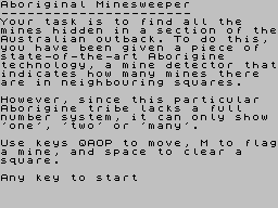 Aboriginal Minesweeper — sstitle (WOR)