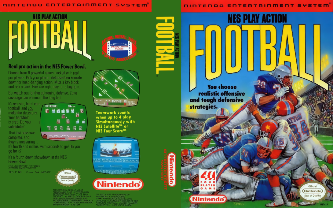 Nes Play Action Football — box-texture (US)