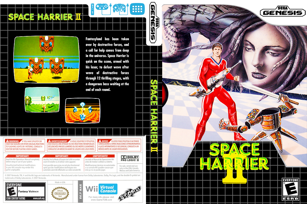 Space Harrier 2 — box-texture (US)