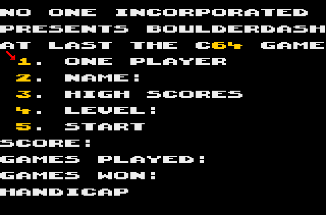 Boulderdash C64 — sstitle (WOR)