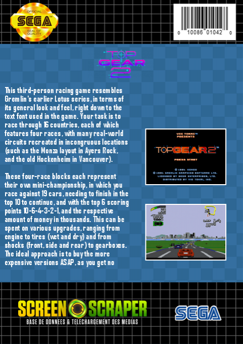 Top Gear 2 — box-2D-back (SS)