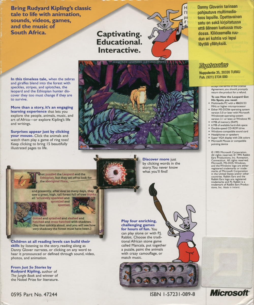 How the Leopard Got His Spots — box-2D-back (US)
