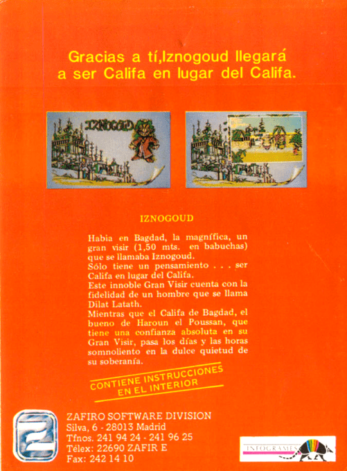 Iznogoud — box-2D-back (SP)