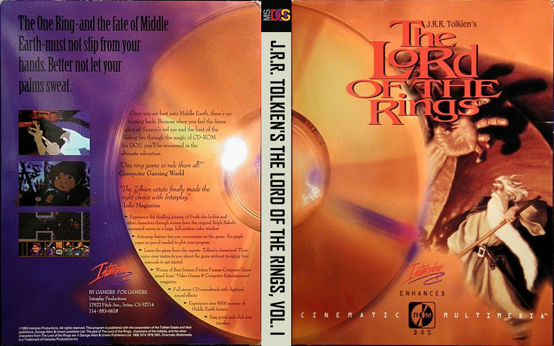 J.R.R. Tolkien's The Lord of the Rings Vol 1 — box-texture (EU)