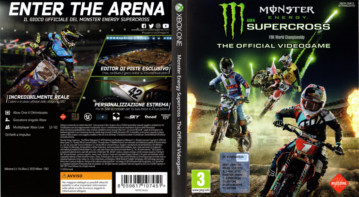 Monster Energy Supercross: The Official Videogame — box-texture (IT)