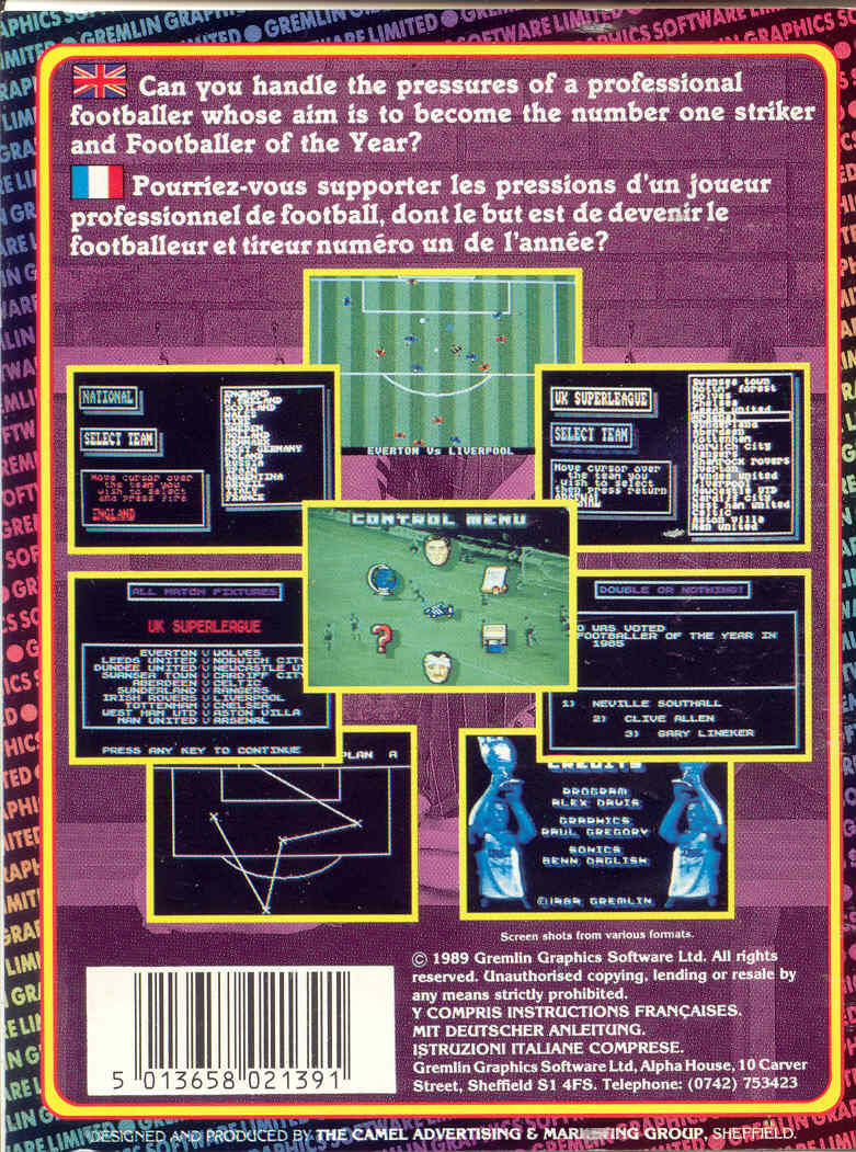 Footballer of the Year 2 — box-2D-back (EU)