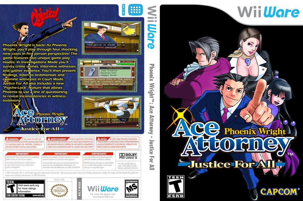 Phoenix Wright - Ace Attorney - Justice For All — box-texture (US)