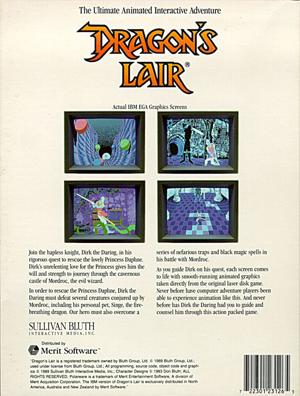 Dragon's Lair — box-2D-back (US)
