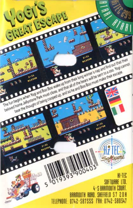 Yogi's Great Escape — box-2D-back (EU)