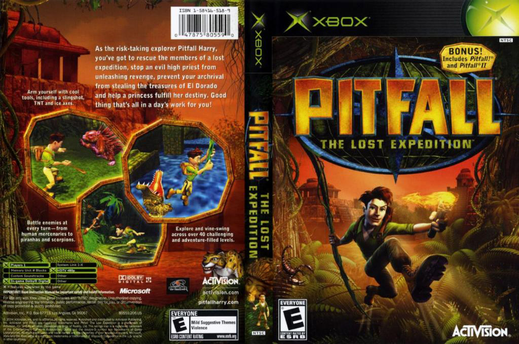 Pitfall - The Lost Expedition — box-texture (US)