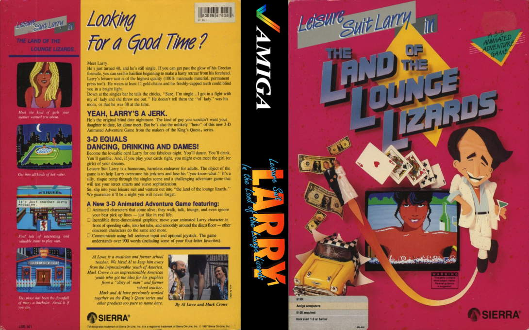 Leisure Suit Larry in - The Land of the Lounge Lizards — box-texture (WOR)