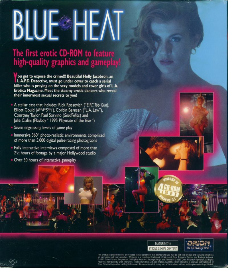Blue Heat: The Case of the Cover Girl Murders — box-2D-back (US)