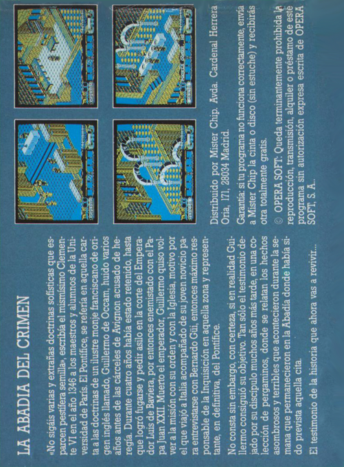 Abadia Del Crimen, La — box-2D-back (WOR)