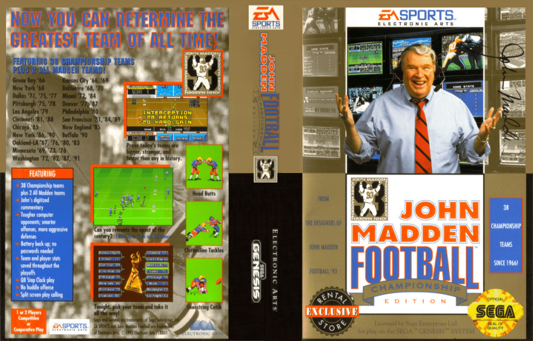 John Madden Football - Championship Edition — box-texture (US)