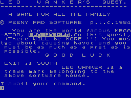Leo Wanker's Quest — ss (WOR)