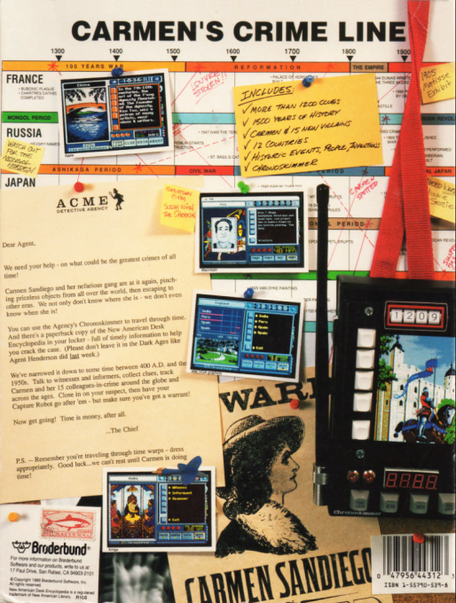 Where in Time Is Carmen Sandiego? — box-2D-back (US)