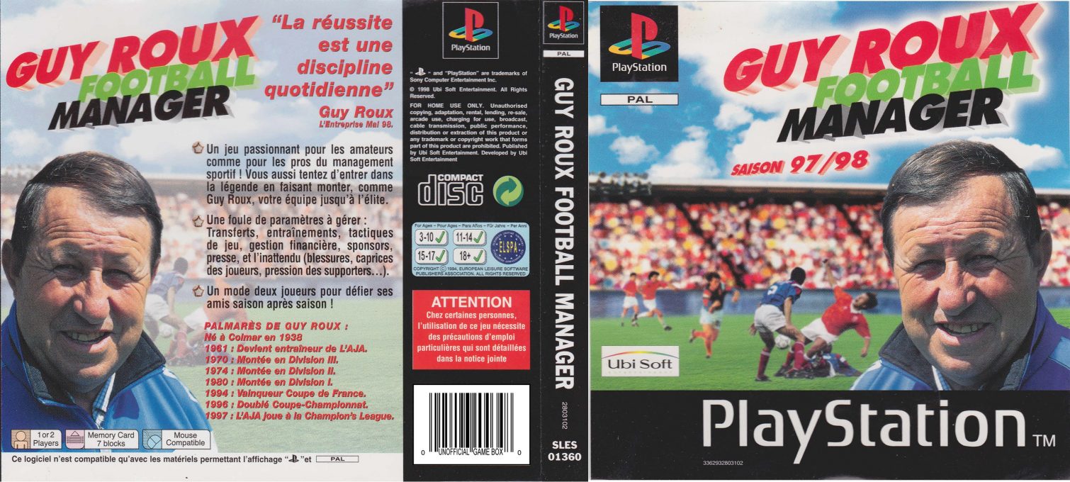 Guy Roux Football Manager Saison 97/98 — box-texture (FR)