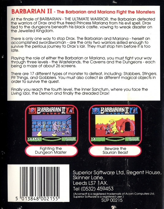 Barbarian 2 — box-2D-back (EU)