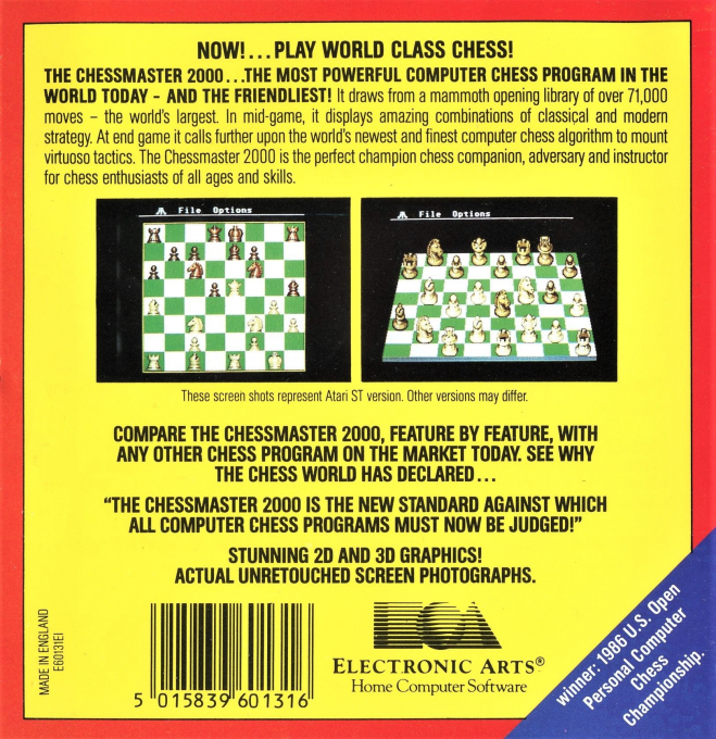 Chessmaster 2000, The — box-2D-back (EU)