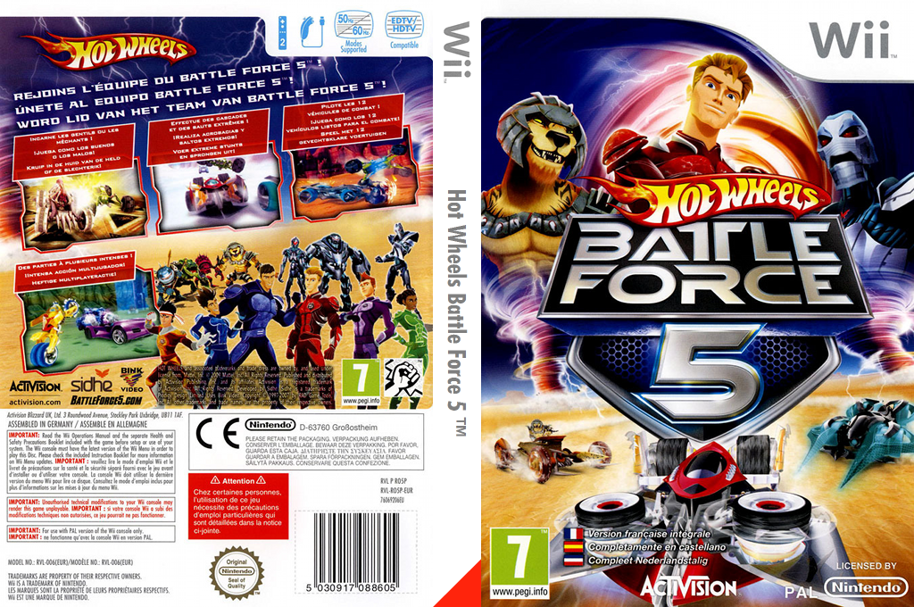 Hot Wheels - Battle Force 5 — box-texture (FR)
