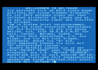 Abenteuer Im Weltraum — ss (WOR)