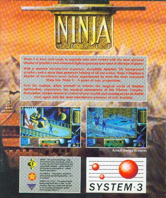 Last Ninja 3 — box-2D-back (WOR)
