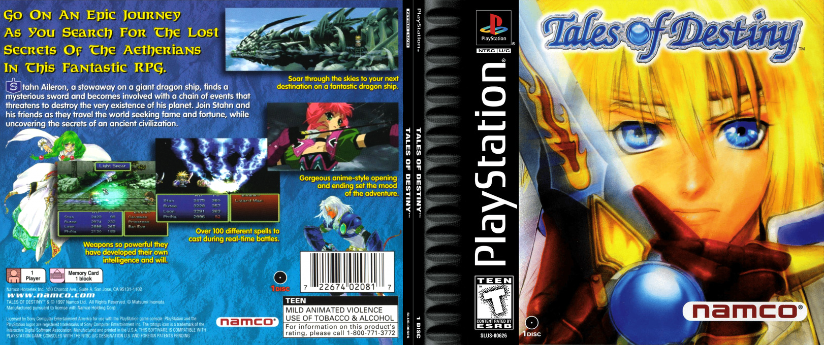 Tales Of Destiny — box-texture (US)