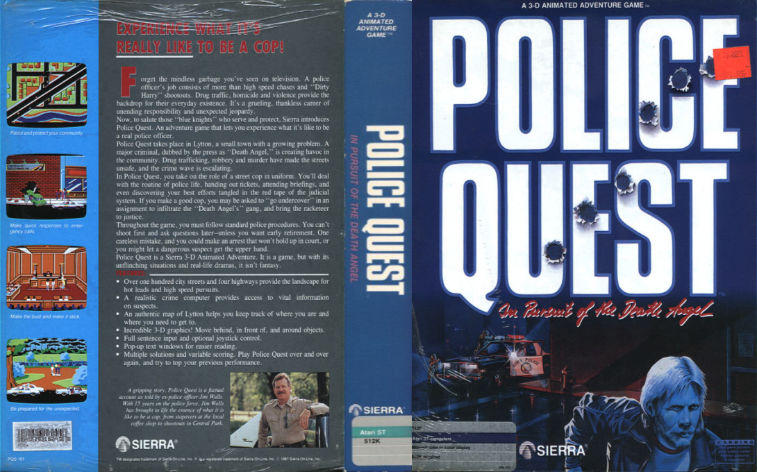 Police Quest - In Pursuit of the Death Angel — box-texture (US)