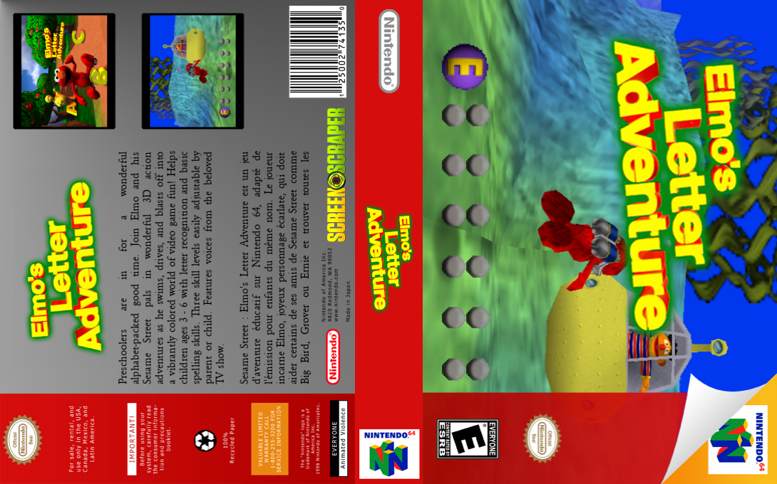 Sesame Street - Elmo's Letter Adventure — box-texture (SS)