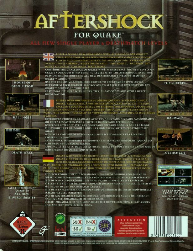 Aftershock for Quake — box-2D-back (EU)