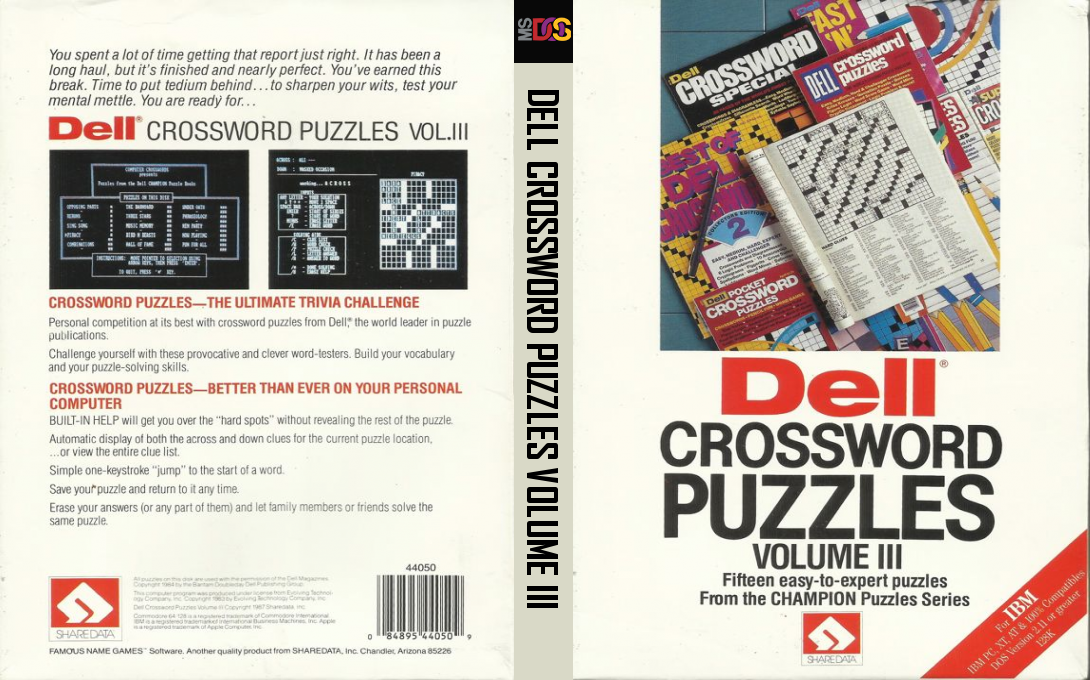 Dell Crossword Puzzles Volume 3 — box-texture (US)