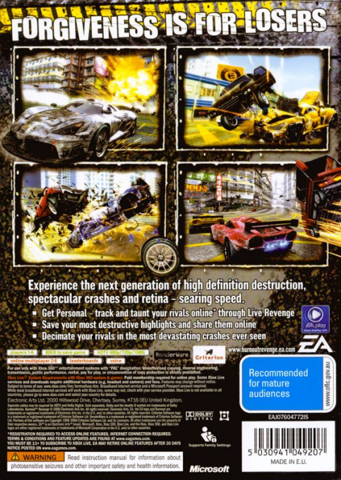 Burnout Revenge — box-2D-back (AU)