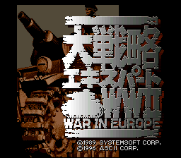 Daisenryaku Expert Wwii - War In Europe — sstitle (JP)
