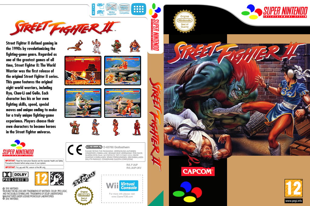 Street Fighter II : The World Warrior — box-texture (EU)