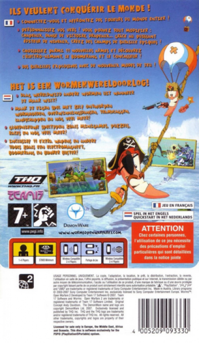 Worms - Battle Islands — box-2D-back (EU)