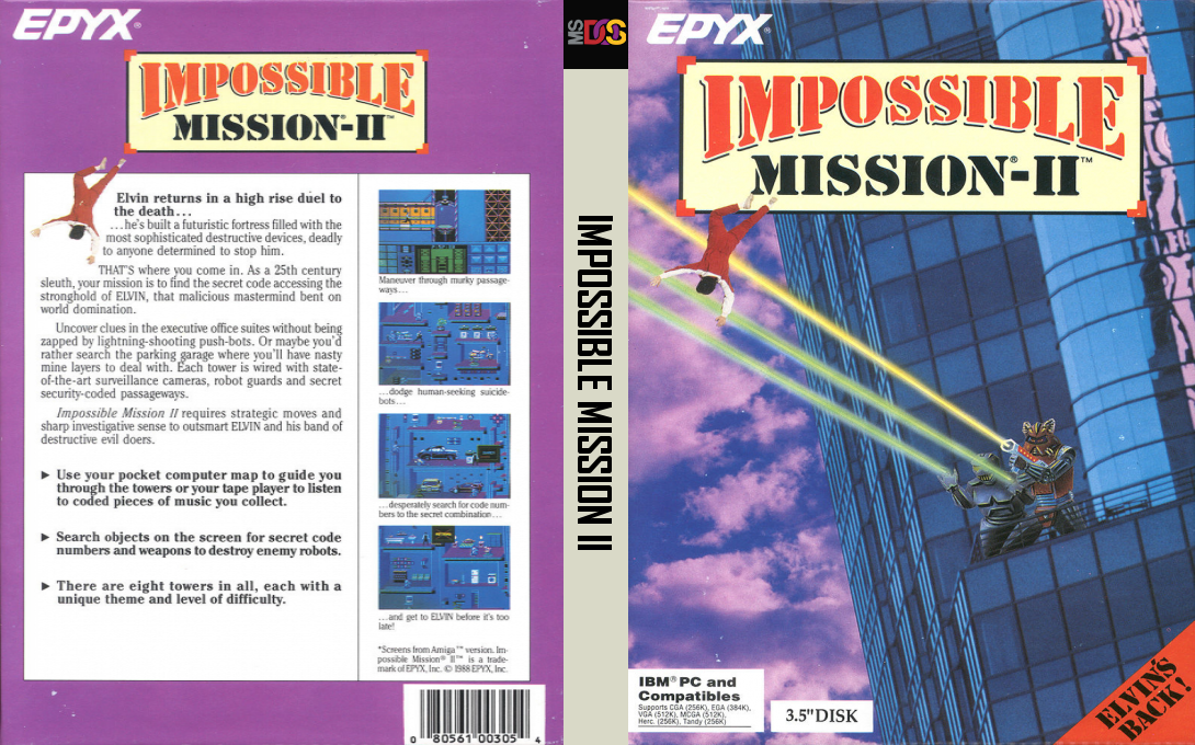 Impossible Mission 2 — box-texture (US)