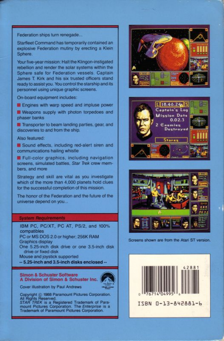 Star Trek - The Rebel Universe — box-2D-back (US)
