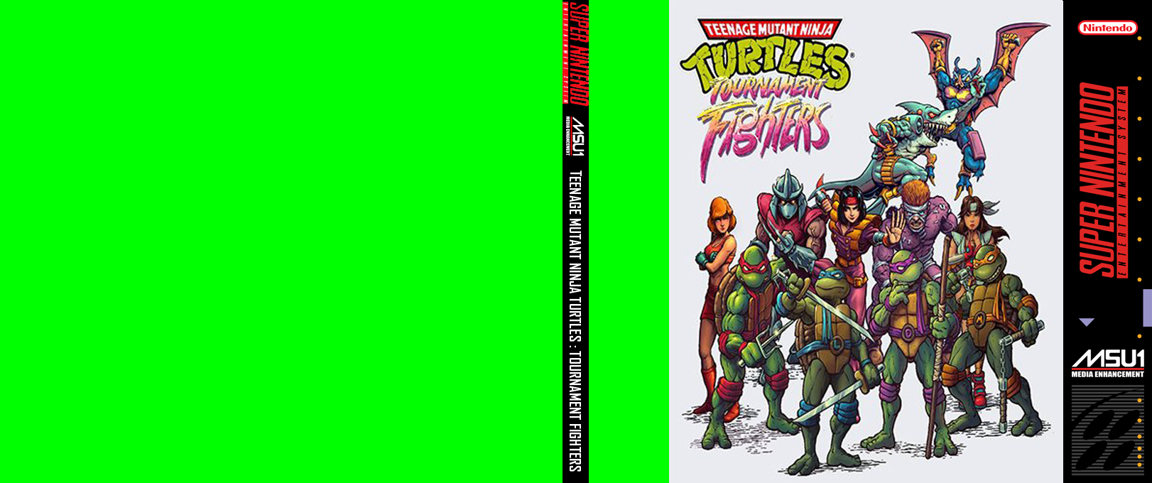 Teenage Mutant Ninja Turtles : Tournament Fighters — box-texture (WOR)