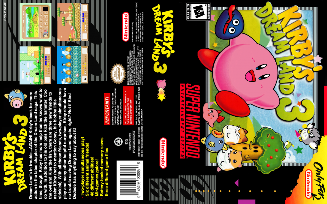 Kirby's Dream Land 3 — box-texture (US)