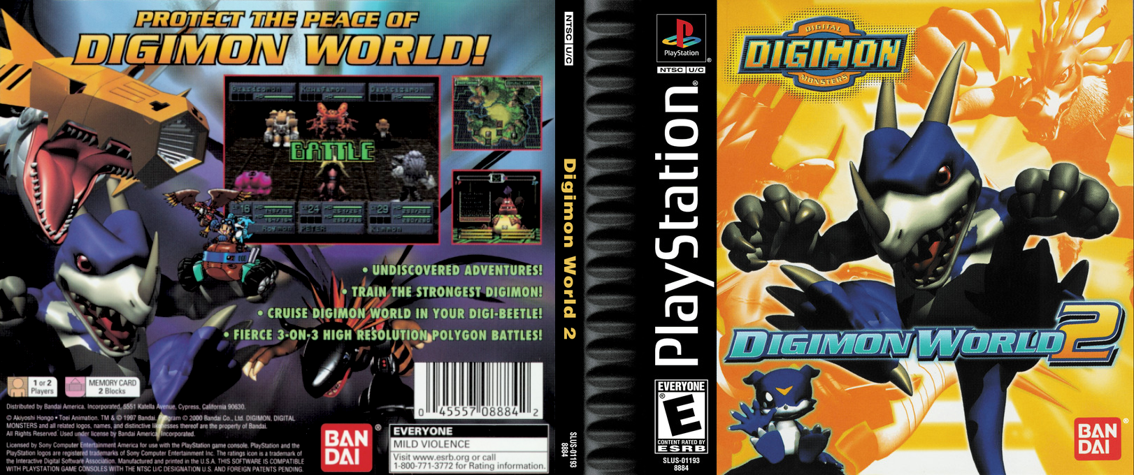 Digimon World 2 — box-texture (US)