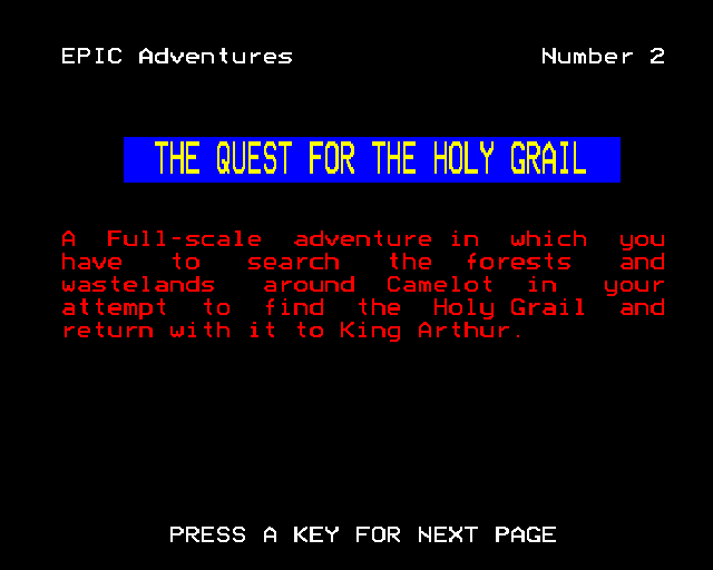 Quest For The Holy Grail, The — sstitle (WOR)