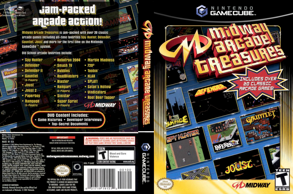 Midway Arcade Treasures — box-texture (US)