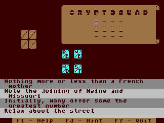 Cryptoquad #101 — ss (WOR)