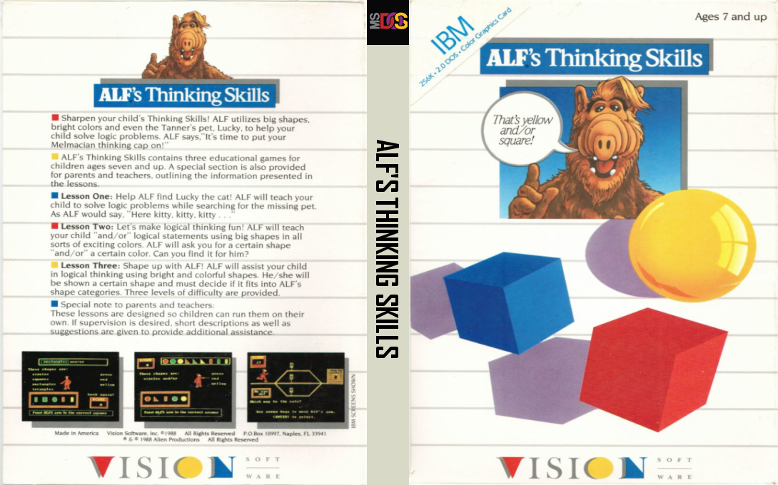 Alf's Thinking Skills — box-texture (US)