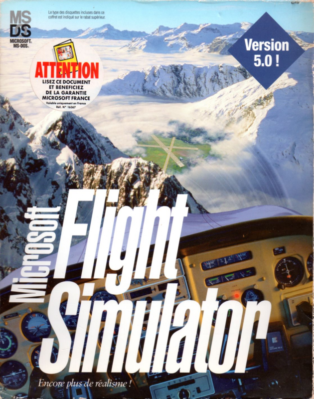 Microsoft Flight Simulator 5.0 — box-2D (FR)